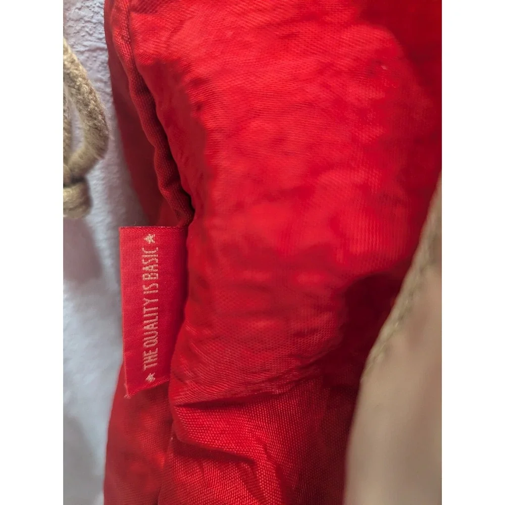 Kipling Red Nylon Drawstring Backpack Vintage Y2K Style Travel School Bag